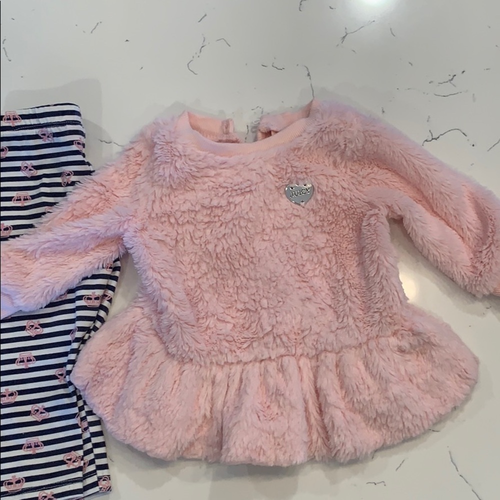 Baby Juicy Couture Pink sweater and pant set
